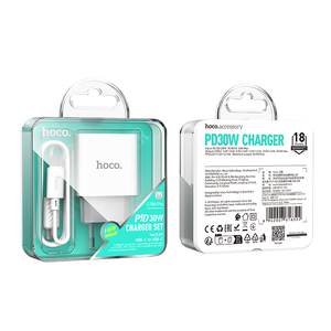 Сетевое зарядное устройство Hoco C76A Pro, PD30W, кабель Type-C/Type-C