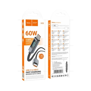 Кабель Hoco X112 60W  Type-C на Type-C цвет черный