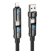 Кабель 4-в-1USB A/C на Lightning/USB C Hoco U143 240W 