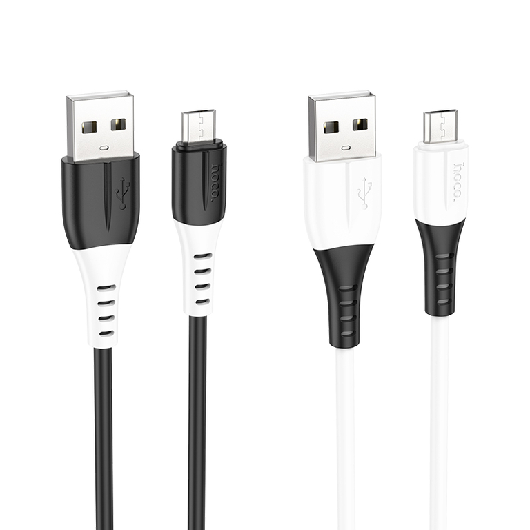 Кабель Hoco X82 USB на Micro-USB 2.4A, силиконовый белый 