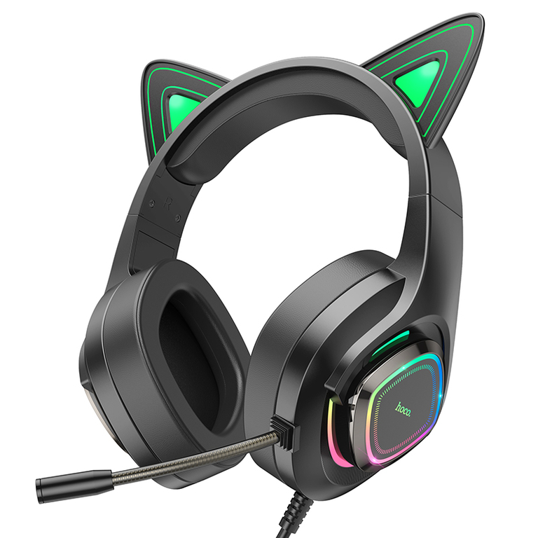 Игровые накладные наушники Hoco W107 с подсветкой