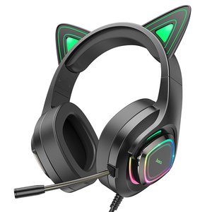 Игровые накладные наушники Hoco W107 с подсветкой