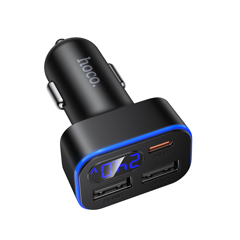Авто.зарядка Hoco Z63A 42W, PD30W+QC3.0, USB Type-c + 2USB-A