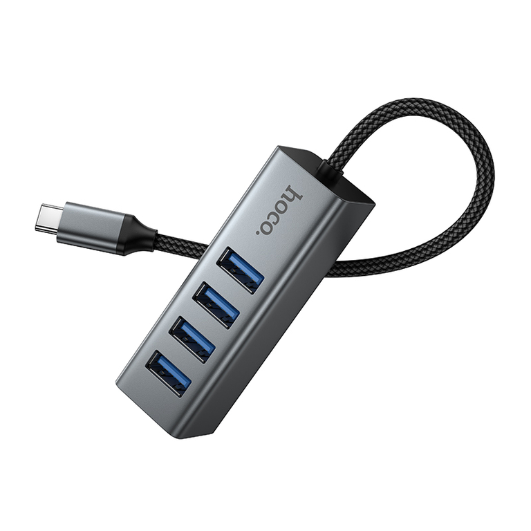 Адаптер - Хаб Hoco HB1C 4-В-1, Type-C на 4USB3.0