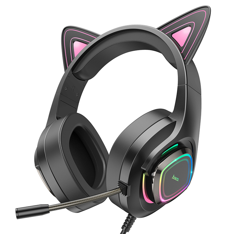 Игровые накладные наушники Hoco W107 с подсветкой