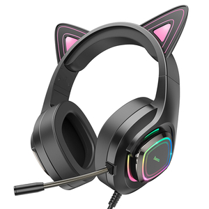 Игровые накладные наушники Hoco W107 с подсветкой