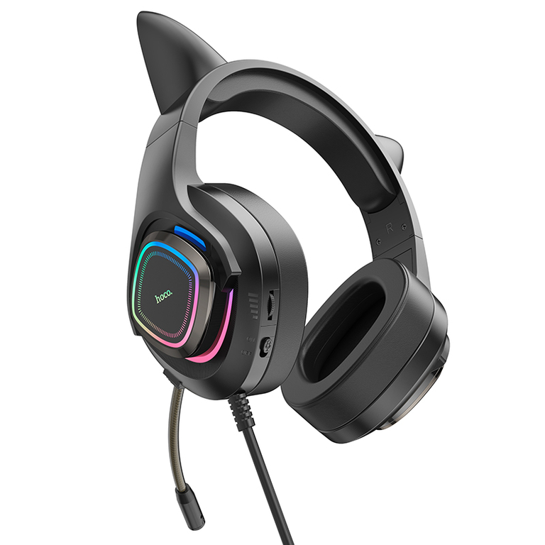Игровые накладные наушники Hoco W107 с подсветкой