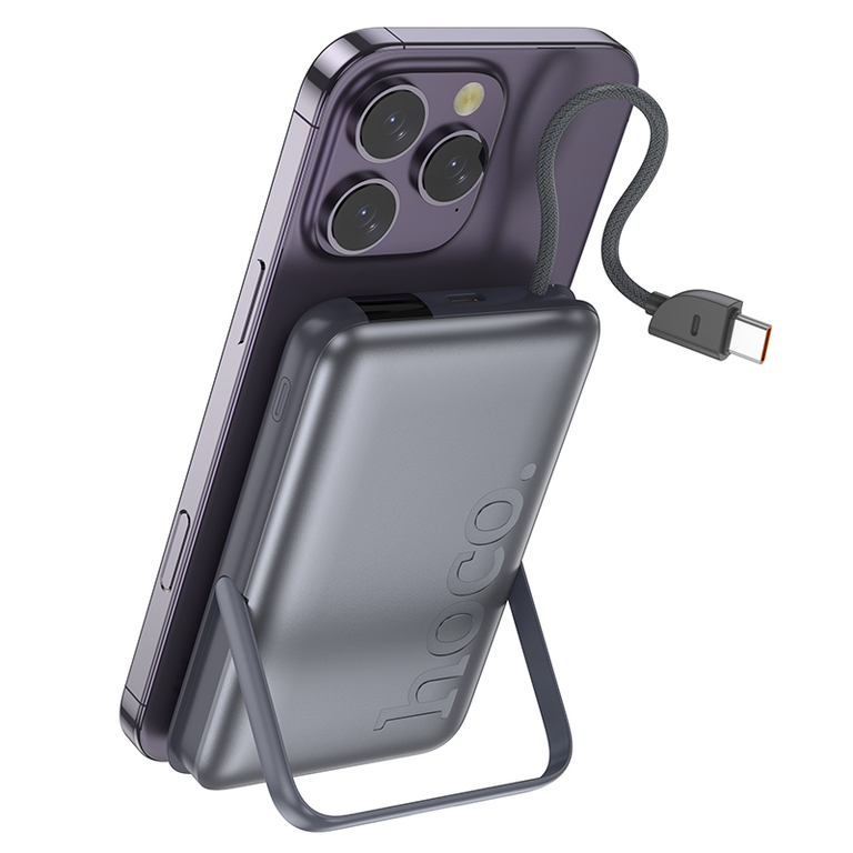 Внешний аккумулятор Hoco Q43, 10000mAh, PD20W, QC3.0, цвет серый металлик