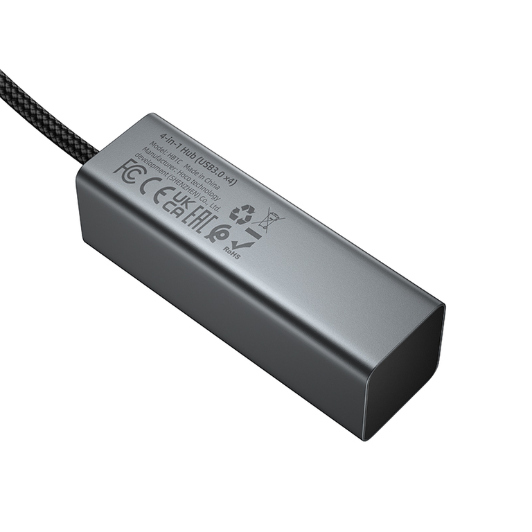 Адаптер - Хаб Hoco HB1C 4-В-1, Type-C на 4USB3.0