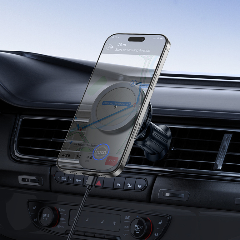 Автомобильный держатель Hoco HW36 magsafe магнитный, беспроводная зарядка