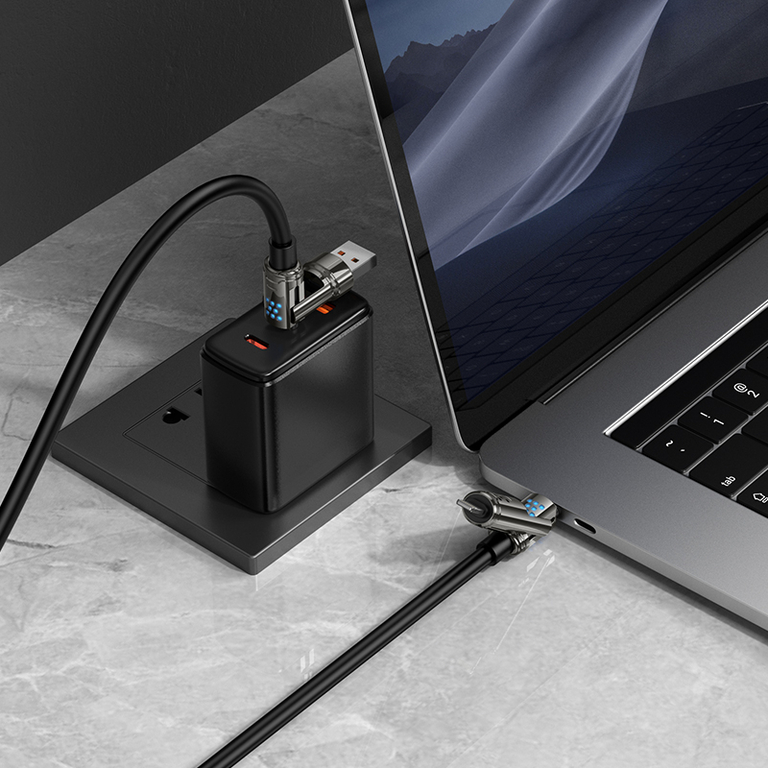 Кабель 4-в-1USB A/C на Lightning/USB C Hoco U143 240W 