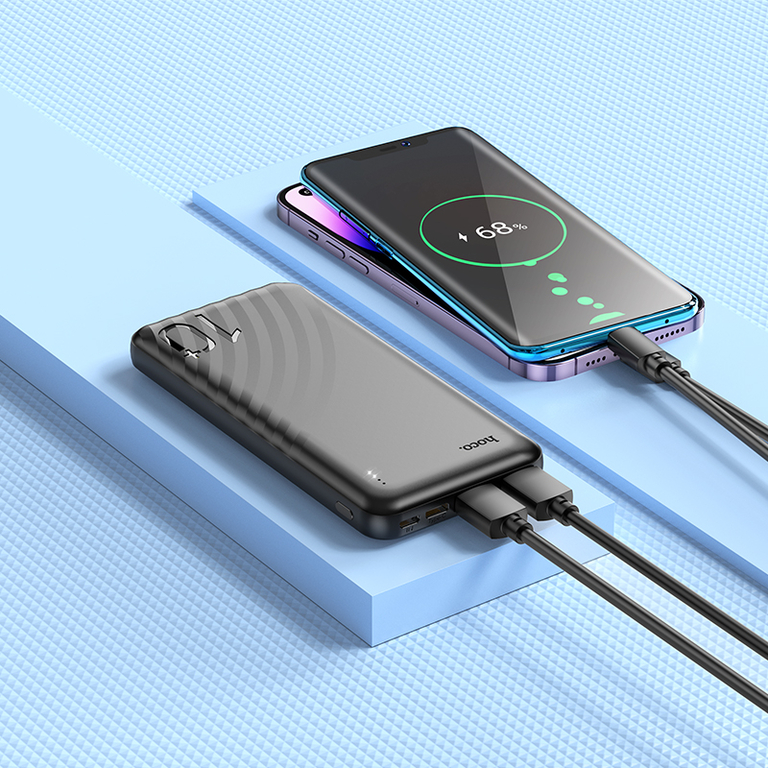 Портативный аккумулятор Hoco J123 10000mAh, цвет черный