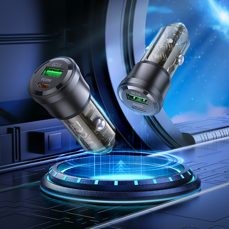 Авто.зарядка BOROFONE BZ25 38W, PD20W+QC3.0, кабель Type-C/Type-C