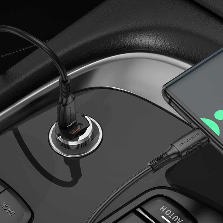 Авто.зарядка BOROFONE BZ29B 36W, PD36W+QC, кабель Type-C/Type-C