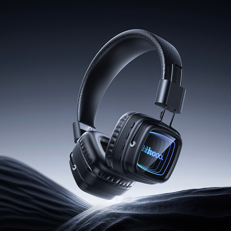 Наушники Bluetooth накладные Hoco W72  с микрофоном, цвет черный