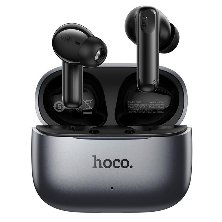 Наушники Bluetooth Hoco EQ27 ANC+ENC, в кейсе, черные
