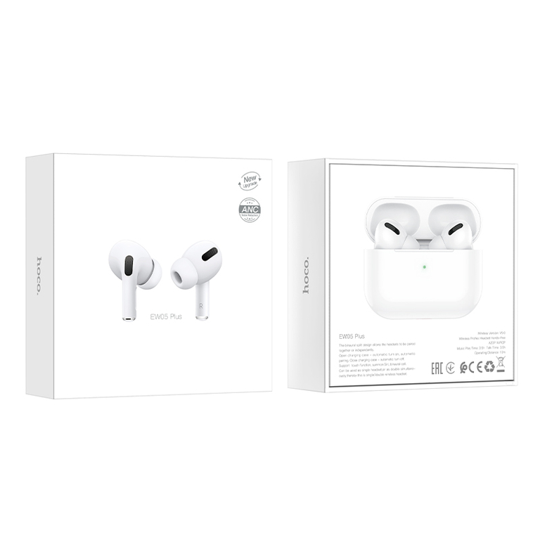 Наушники Hoco EW05 Plus ANC, в кейсе, беспроводная зарядка, сенсорные