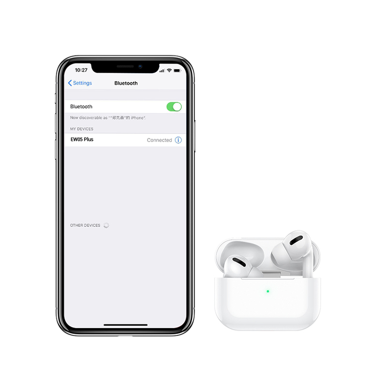 Наушники Hoco EW05 Plus ANC, в кейсе, беспроводная зарядка, сенсорные