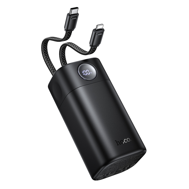 Внешний аккумулятор Hoco Q59 20000mAh, PD65W встроенный кабель (CCC)