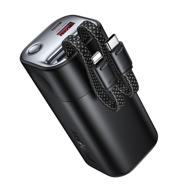 Внешний аккумулятор Hoco Q59 20000mAh, PD65W встроенный кабель (CCC)