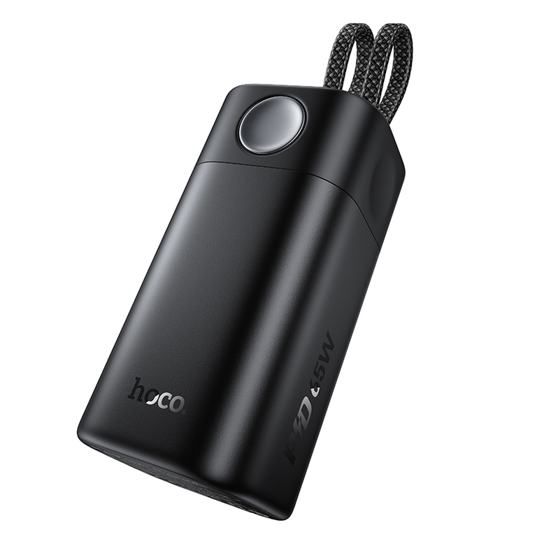 Внешний аккумулятор Hoco Q59 20000mAh, PD65W встроенный кабель (CCC)