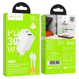 Зарядное устройство Hoco N71 PD30W+QC3.0 для Lightning